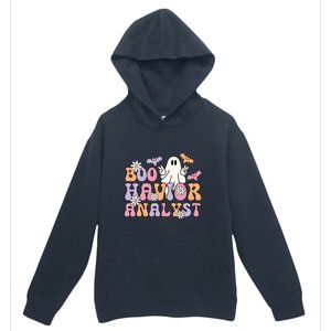 Boo Behavior Analyst Retro Halloween ABA Therapist BCBA Gift Urban Pullover Hoodie