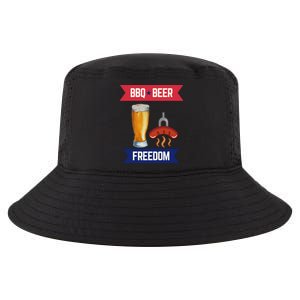 Bbq Beer And Freedom Patriotic 4th Of July Design Gift Cool Comfort Performance Bucket Hat