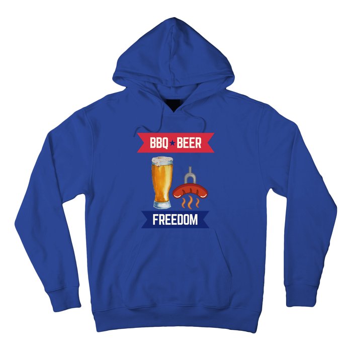 Bbq Beer And Freedom Patriotic 4th Of July Design Gift Hoodie