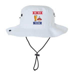 Bbq Beer And Freedom Patriotic 4th Of July Design Gift Legacy Cool Fit Booney Bucket Hat