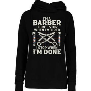 Best Barber Art For Men Male Hairstylist Barbershop Lover Womens Funnel Neck Pullover Hood