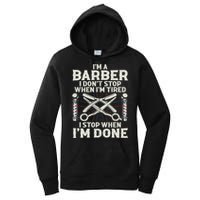 Best Barber Art For Men Male Hairstylist Barbershop Lover Women's Pullover Hoodie