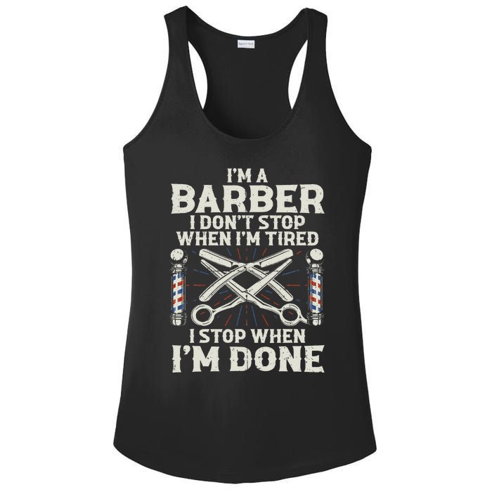 Best Barber Art For Men Male Hairstylist Barbershop Lover Ladies PosiCharge Competitor Racerback Tank