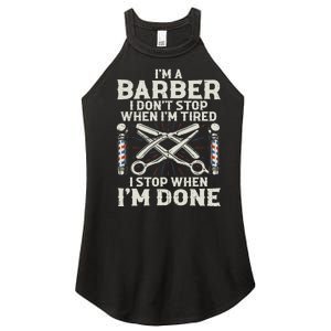 Best Barber Art For Men Male Hairstylist Barbershop Lover Women's Perfect Tri Rocker Tank