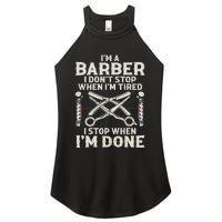 Best Barber Art For Men Male Hairstylist Barbershop Lover Women's Perfect Tri Rocker Tank