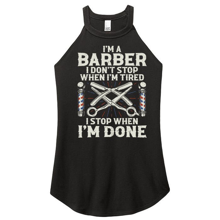 Best Barber Art For Men Male Hairstylist Barbershop Lover Women's Perfect Tri Rocker Tank