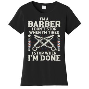 Best Barber Art For Men Male Hairstylist Barbershop Lover Women's T-Shirt