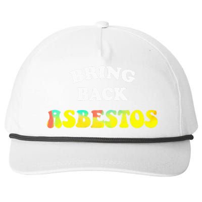 Bring Back Asbestos Snapback Five-Panel Rope Hat