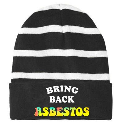 Bring Back Asbestos Striped Beanie with Solid Band