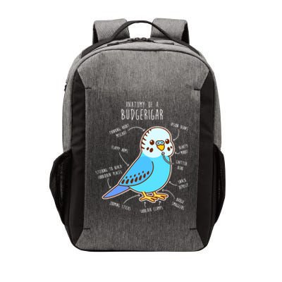 Blue Budgie Anatomy Vector Backpack