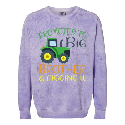 Big Brother Announcement Big Brother With Tractor Colorblast Crewneck Sweatshirt