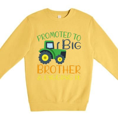 Big Brother Announcement Big Brother With Tractor Premium Crewneck Sweatshirt