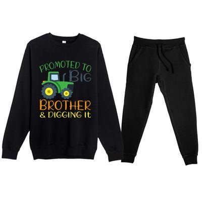 Big Brother Announcement Big Brother With Tractor Premium Crewneck Sweatsuit Set