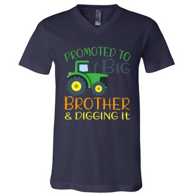 Big Brother Announcement Big Brother With Tractor V-Neck T-Shirt