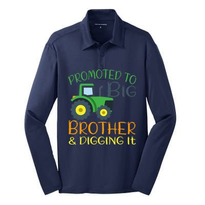 Big Brother Announcement Big Brother With Tractor Silk Touch Performance Long Sleeve Polo