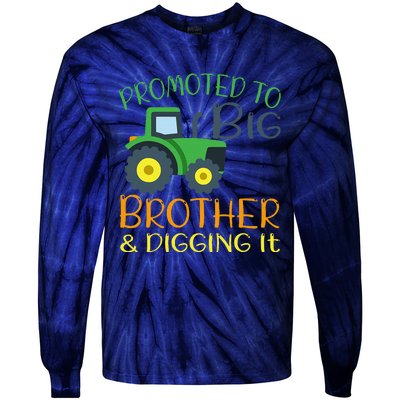 Big Brother Announcement Big Brother With Tractor Tie-Dye Long Sleeve Shirt