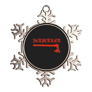 Berserker Bloody Axe Norse Viking Warrior Metallic Star Ornament