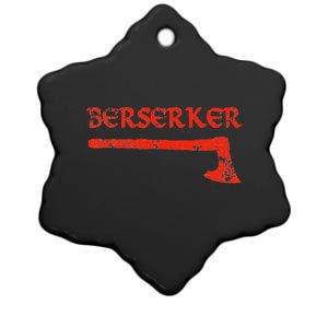 Berserker Bloody Axe Norse Viking Warrior Ceramic Star Ornament