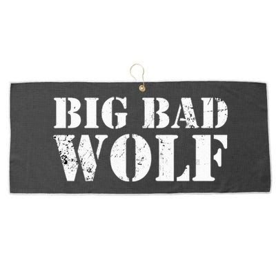 Big Bad And Wolf Funny Wolves Werewolf Cool Dog Large Microfiber Waffle Golf Towel