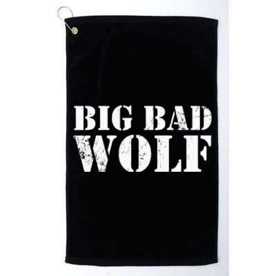 Big Bad And Wolf Funny Wolves Werewolf Cool Dog Platinum Collection Golf Towel