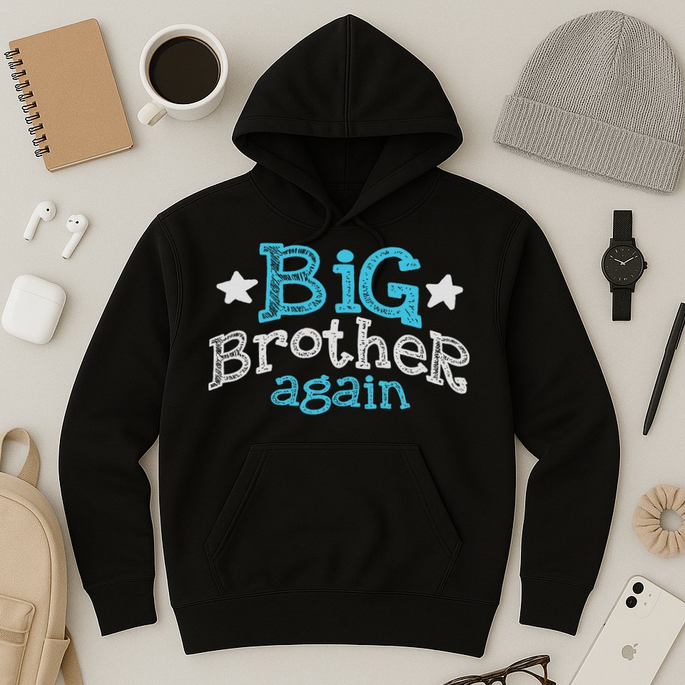 Big Brother Again Sibling Older Son Gift Boy Hoodie
