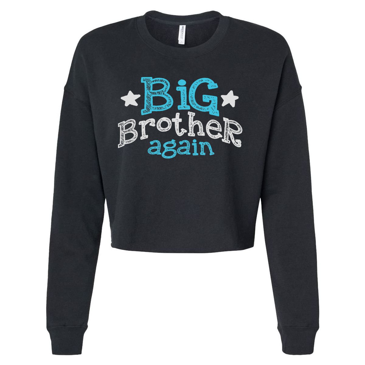 Big Brother Again Sibling Older Son Gift Boy Cropped Pullover Crew