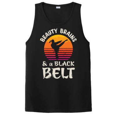 Beauty Brains And A Black Belt Karate Girl Martial Arts Gift PosiCharge Competitor Tank