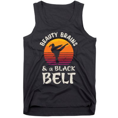 Beauty Brains And A Black Belt Karate Girl Martial Arts Gift Tank Top