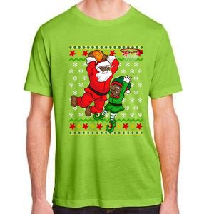 Basketball Black African American Santa Claus Dunk Elf Cool Gift Adult ChromaSoft Performance T-Shirt