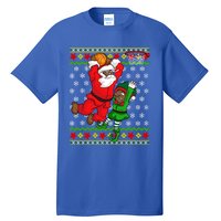 Basketball Black African American Santa Claus Dunk Elf Cool Gift Tall T-Shirt