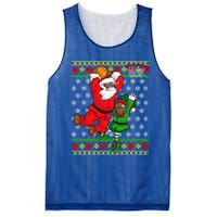 Basketball Black African American Santa Claus Dunk Elf Cool Gift Mesh Reversible Basketball Jersey Tank