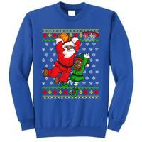 Basketball Black African American Santa Claus Dunk Elf Cool Gift Tall Sweatshirt