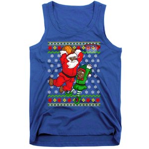 Basketball Black African American Santa Claus Dunk Elf Cool Gift Tank Top