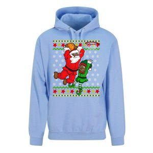 Basketball Black African American Santa Claus Dunk Elf Cool Gift Unisex Surf Hoodie