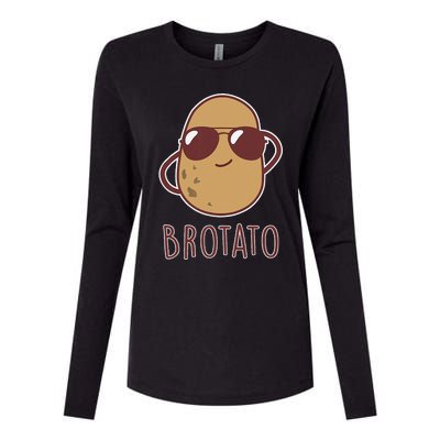 Brotato Brother And Potato Friendship Funny Potato Day Womens Cotton Relaxed Long Sleeve T-Shirt