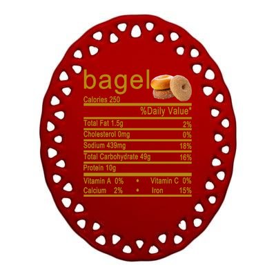 Bagel Ceramic Oval Ornament