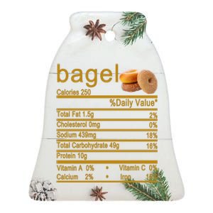 Bagel Ceramic Bell Ornament