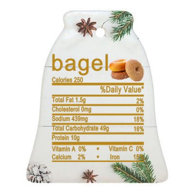 Bagel Ceramic Bell Ornament