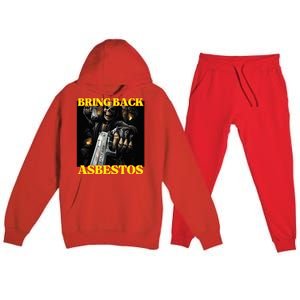 Bring Back Asbestos Funny Cringe Hard Skeleton Meme Premium Hooded Sweatsuit Set