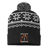 Bring Back Asbestos Funny Cringe Hard Skeleton USA-Made Snowflake Beanie