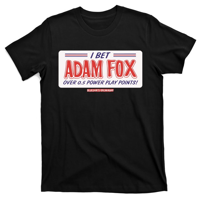 Blueshirts Breakaway Adam Fox Pp Points Bet T-Shirt