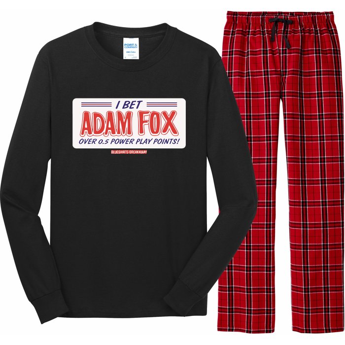 Blueshirts Breakaway Adam Fox Pp Points Bet Long Sleeve Pajama Set