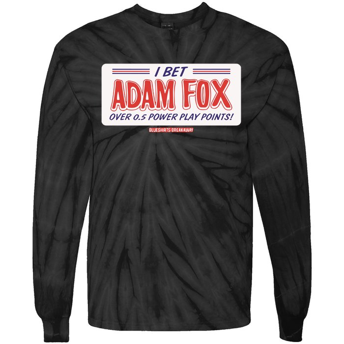 Blueshirts Breakaway Adam Fox Pp Points Bet Tie-Dye Long Sleeve Shirt