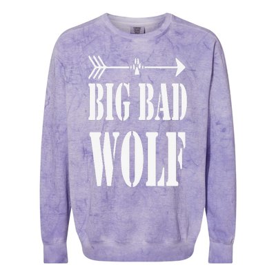 Big Bad and Wolf Funny Wolves Werewolf Cool Dog Colorblast Crewneck Sweatshirt