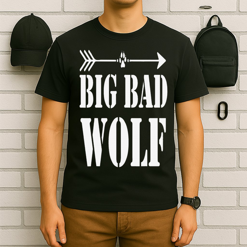 Big Bad and Wolf Funny Wolves Werewolf Cool Dog T-Shirt