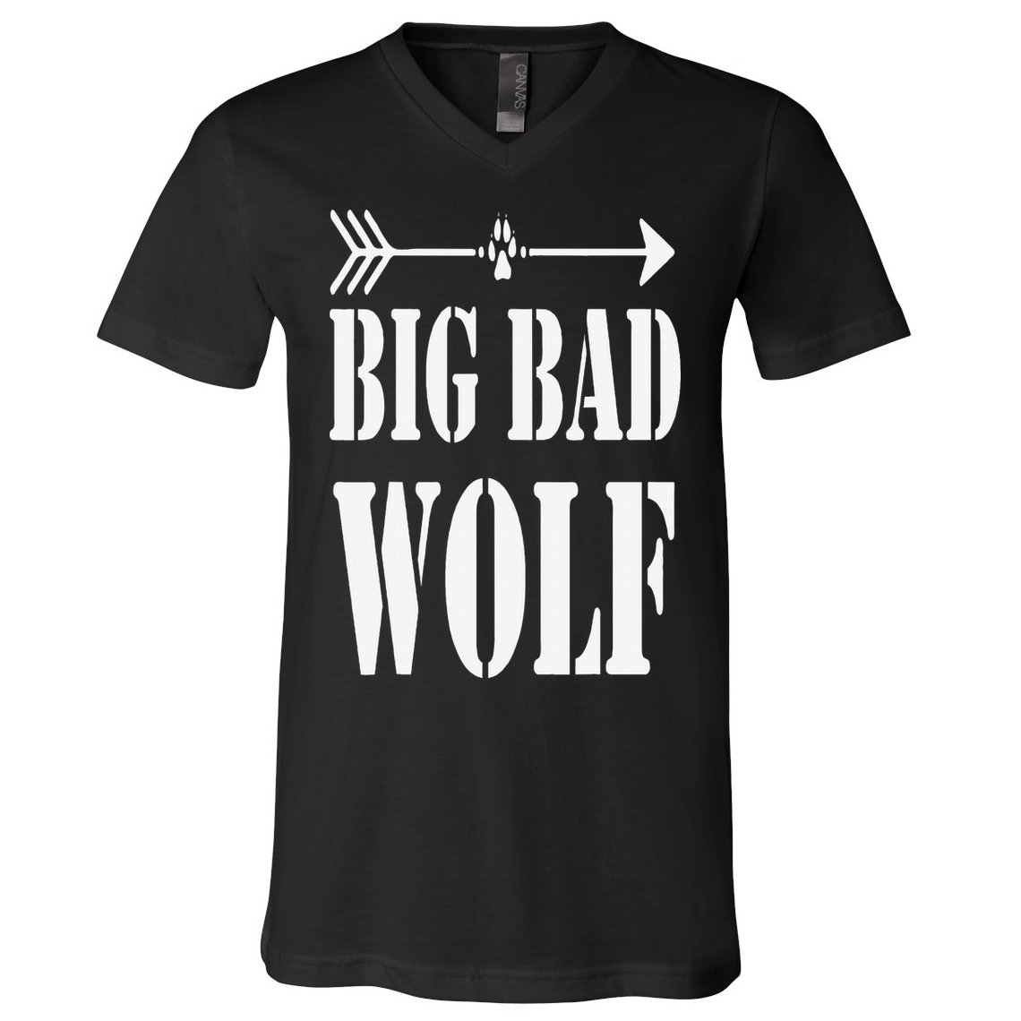 Big Bad and Wolf Funny Wolves Werewolf Cool Dog V-Neck T-Shirt