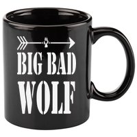 Big Bad and Wolf Funny Wolves Werewolf Cool Dog 11oz C Handle Ceramic Mug