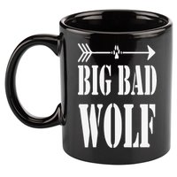 Big Bad and Wolf Funny Wolves Werewolf Cool Dog 11oz C Handle Ceramic Mug