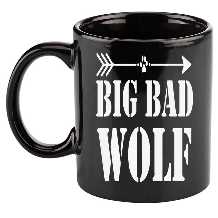 Big Bad and Wolf Funny Wolves Werewolf Cool Dog 11oz C Handle Ceramic Mug