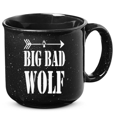 Big Bad and Wolf Funny Wolves Werewolf Cool Dog 15oz Campfire Ceramic Mug